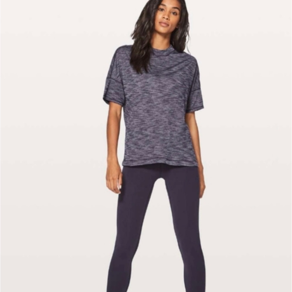 LULULEMON ATHLETICA Hold and Let Flow Tee Open Back Top